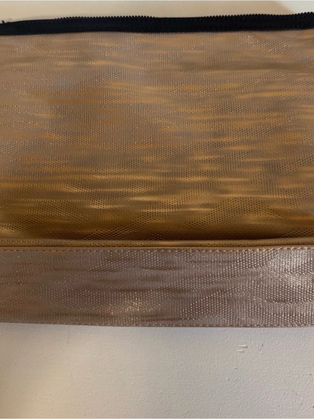 Lancôme Satin-Lined Cosmetic Pouch in Deep Brown